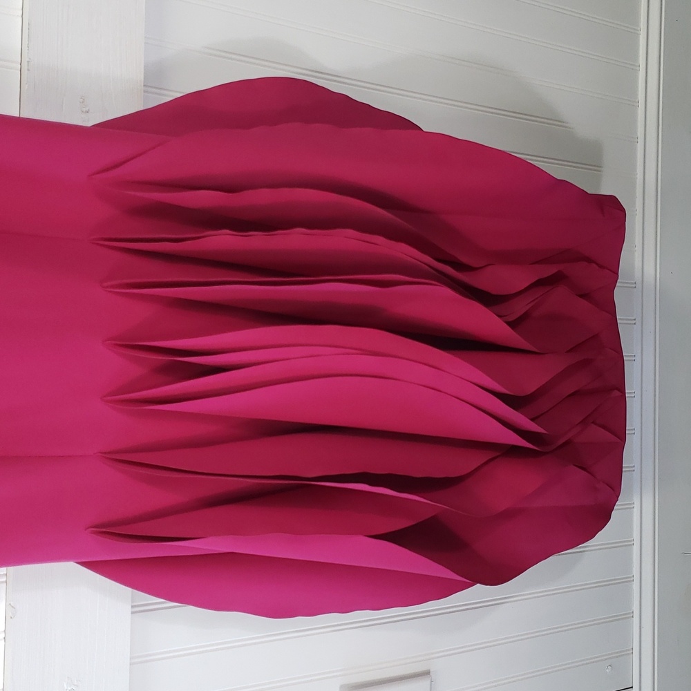 Alexander By Daymor NEW Fuchsia Pink Petal Skirt Maxi Gown Dress Size 6 M1279 - Picture 5 of 15
